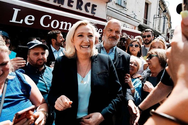 Marine Le Pen, Vorsitzende des Rassemb...istisch oder rassistisch wahrgenommen.  | Foto: Thibault Camus (dpa)