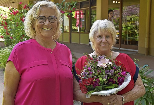 Elsa Pommeranz und Heidi Dreen: die n...cheidende Vorsitzende des Ortsvereins.  | Foto: Benedikt Sommer