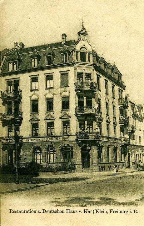 Das Deutsche Haus am damaligen Standor...ndete aber schon in den 1920er Jahren.  | Foto: Archiv Manfred Gallo