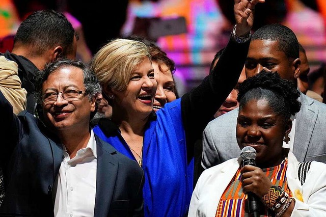 Gustavo Petro und und Francia Marquez  | Foto: Fernando Vergara (dpa)