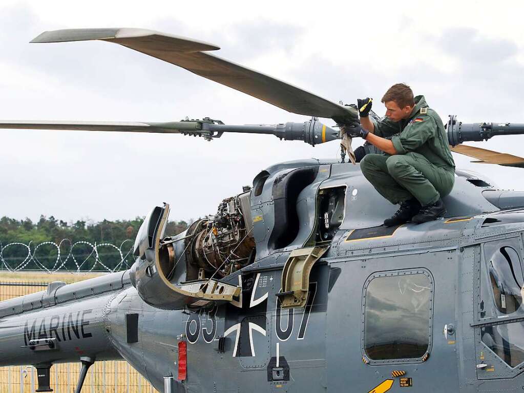 Bei der internationalen Luft- und Raumfahrtausstellung in Berlin dominieren in diesem Jahr militrische Flugzeuge.