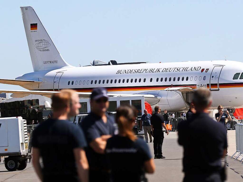 Bei der internationalen Luft- und Raumfahrtausstellung in Berlin dominieren in diesem Jahr militrische Flugzeuge.