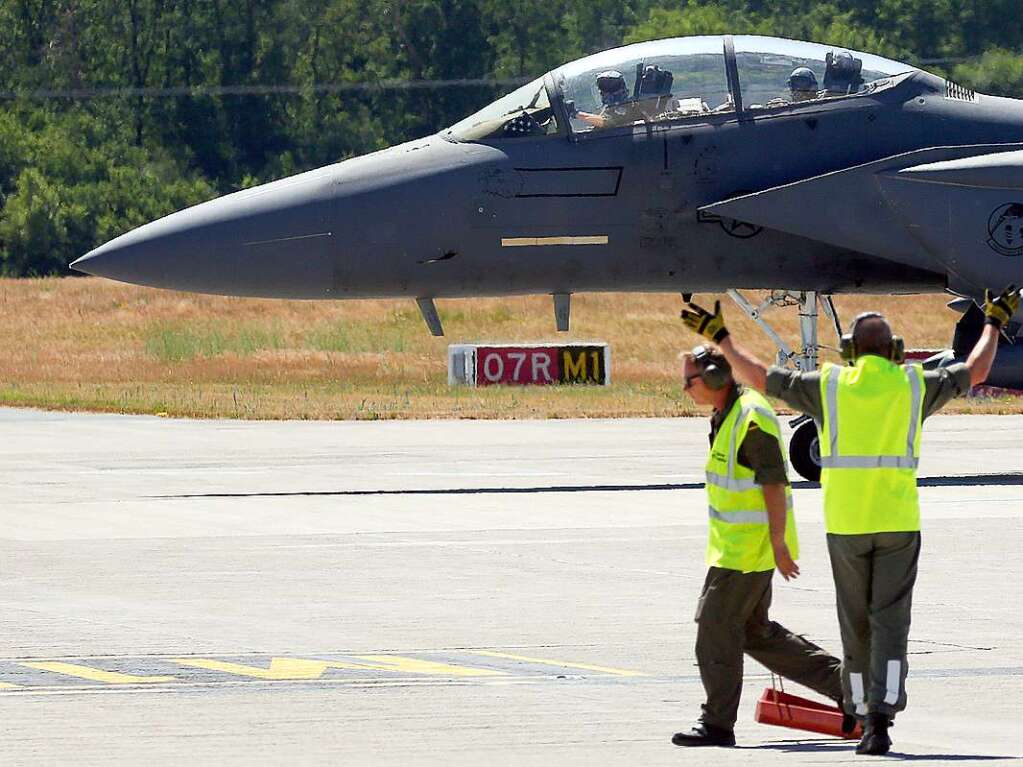 Bei der internationalen Luft- und Raumfahrtausstellung in Berlin dominieren in diesem Jahr militrische Flugzeuge.