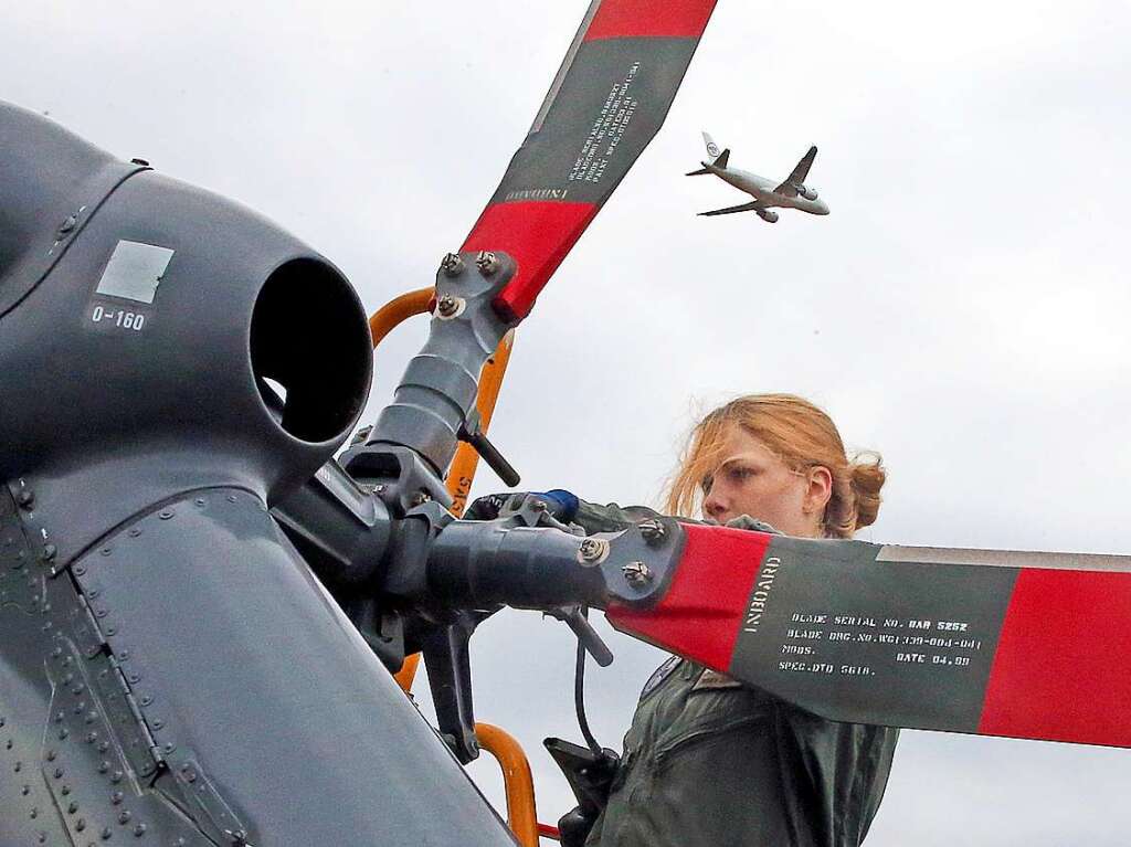 Bei der internationalen Luft- und Raumfahrtausstellung in Berlin dominieren in diesem Jahr militrische Flugzeuge.