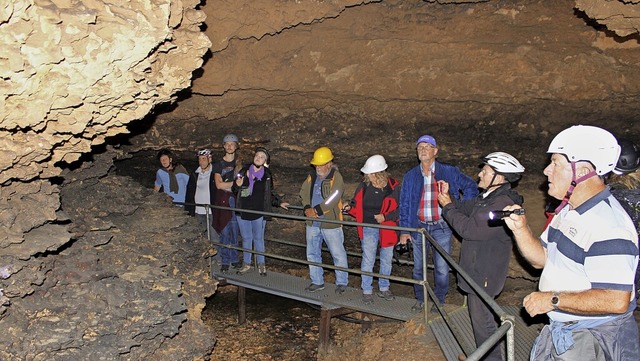 In der Tschamberhhle lsst sich die besondere Geologie hautnah erfahren.   | Foto: Rolf Reimann