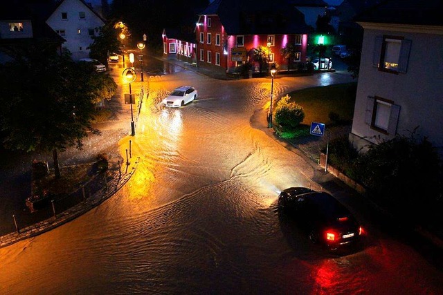 Zu berschwemmungen in Hochdorf kam es unter anderem Ende Mai 2018.  | Foto: Bernd Fischer