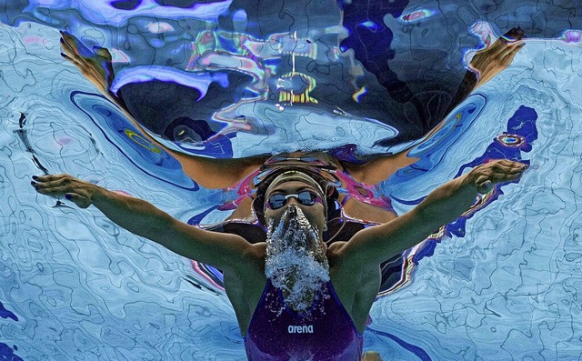 Anna Elendt schwamm quasi unter Ausschluss der  ffentlichkeit zu WM-Silber.   | Foto: OLI SCARFF (AFP)