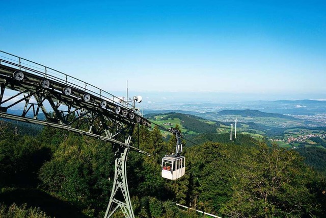 Teilnehmende der Putzaktion fahren gratis mit der Seilbahn.  | Foto: Schauinslandbahn