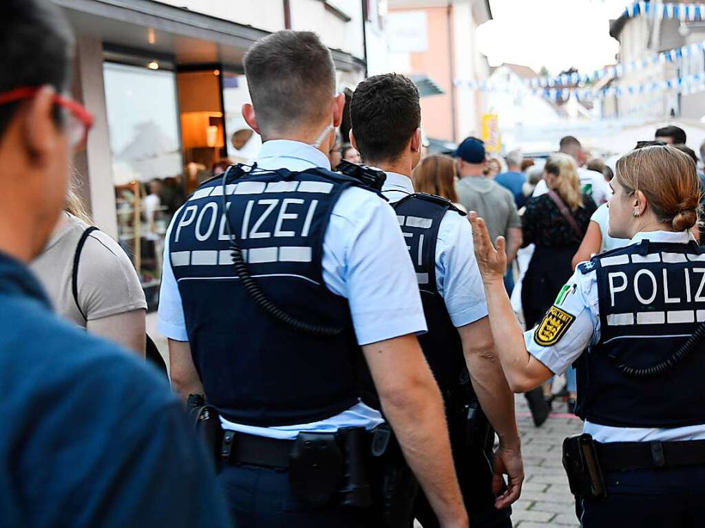 Die Polizei zeigte Prsenz.