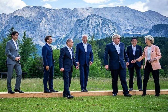 Die Regierungschefs beim G7-Gipfel zeigten sich geschlossen wie lange nicht
