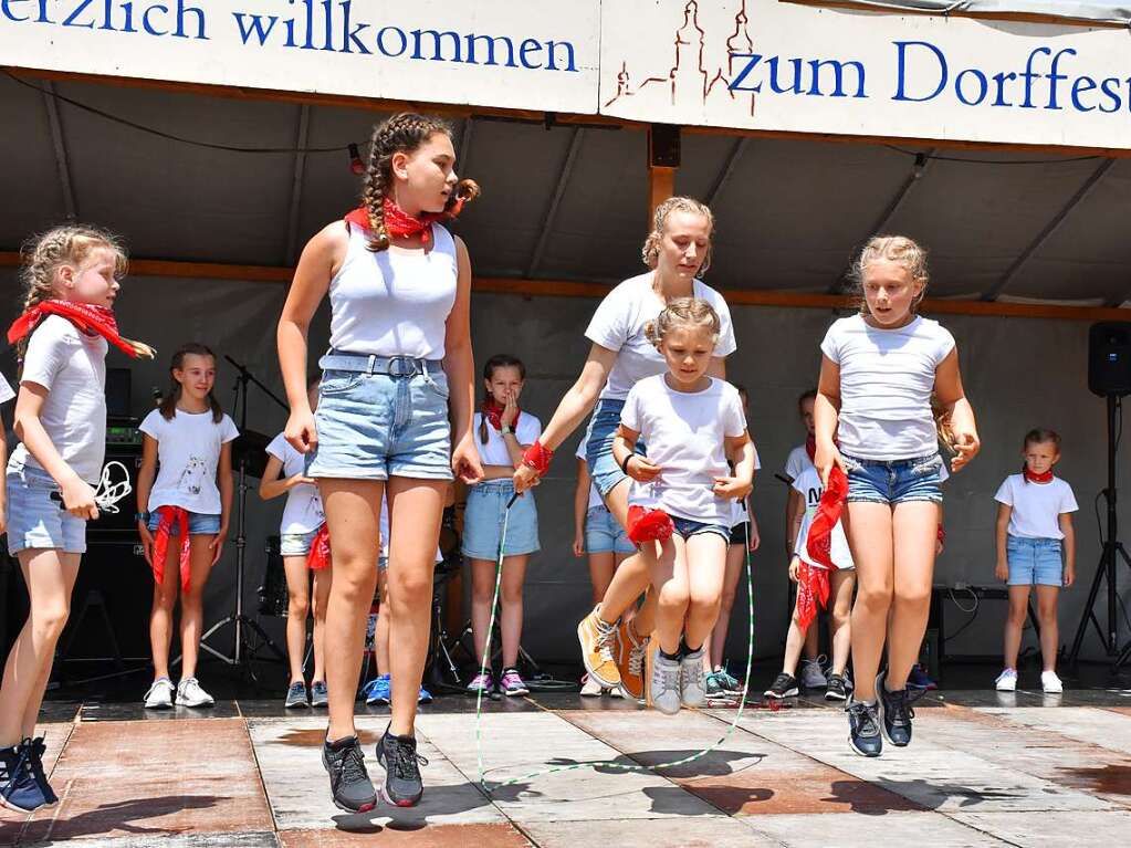 Die Rope-Skipping-Gruppe des Turnvereins zeigte ihr Knnen.