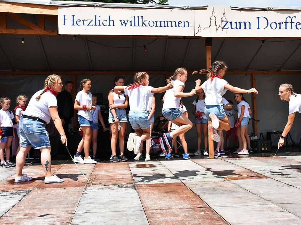 Die Rope-Skipping-Gruppe des Turnvereins zeigte ihr Knnen.