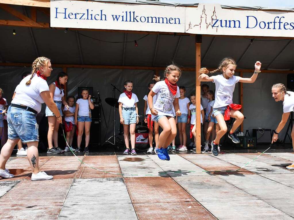 Die Rope-Skipping-Gruppe des Turnvereins zeigte ihr Knnen.