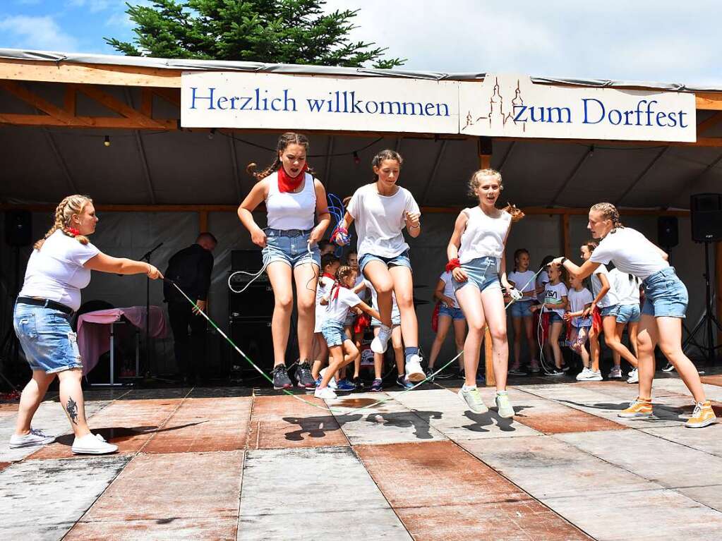 Die Rope-Skipping-Gruppe des Turnvereins zeigte ihr Knnen.