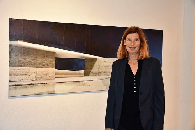 Ingrid Rodewald stellt beim Kunstforum...#8222;Ziehende Landschaften&quot; vor.  | Foto: Thomas Biniossek