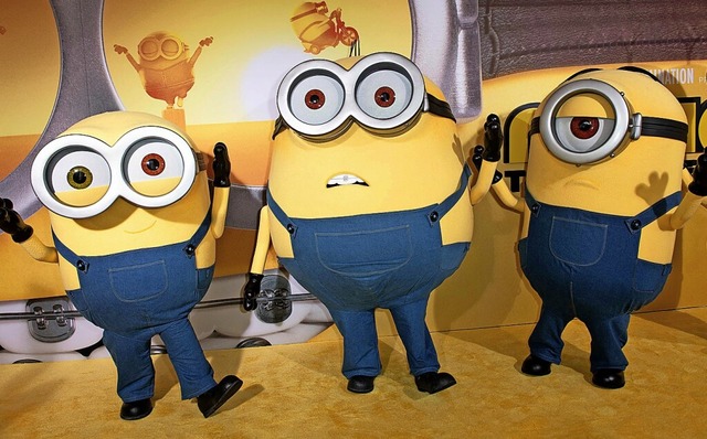 Die Minions Bob, Otto und Stuart  | Foto: VALERIE MACON (AFP)