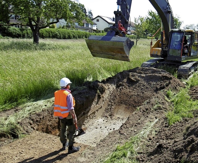 Archologische Sondierungsarbeiten auf...e der zuknftigen Ortsumfahrung Wyhlen  | Foto: Regierungsprsidium Freiburg