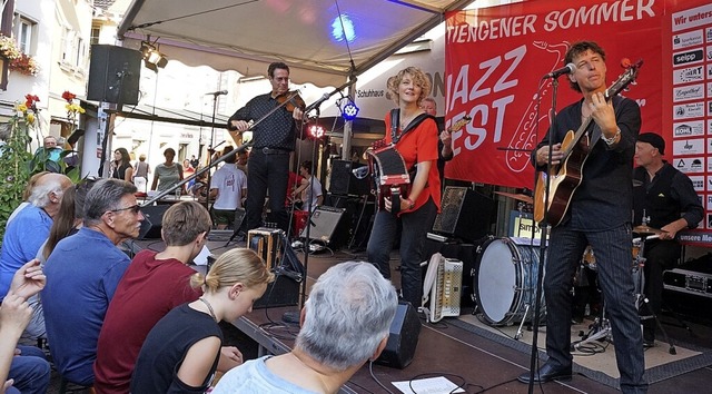 Das Jazzfest ist eine der beliebtesten...iengens Fugngerzone wieder  statt.    | Foto: suedkurier