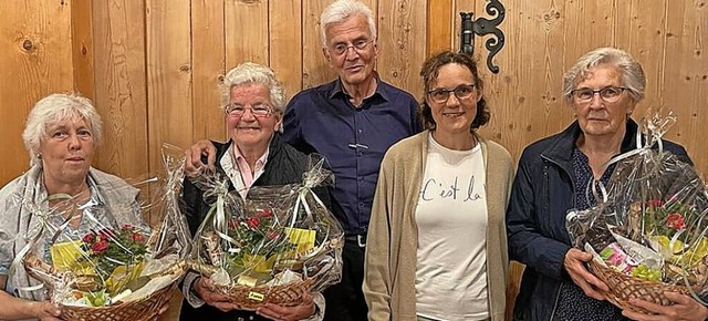 Die Geehrten (von links) Gertrud Licke...nde Walburga Maier und  Luise Ketterer  | Foto: Hubert Hog