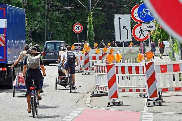 Chaotische Baustelle in Freiburg bringt Sturzgefahr für Radler