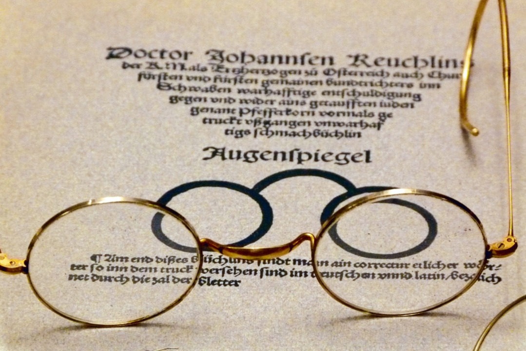 Gelehrt und polemisch zugleich: Reuchl...Publikation &#8222;Augenspiegel&#8220;  | Foto: Christoph Timm (Kulturamt Pforzheim)