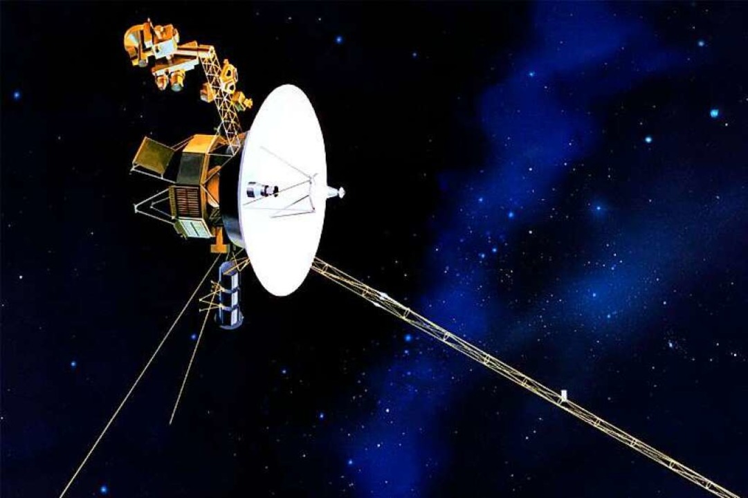Die Raumsonde Voyager 1 der Nasa (Illu... seit 45 Jahren im Weltraum unterwegs.  | Foto: - (dpa)