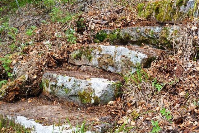 Bei St. Blasien führt eine alte Steintreppe auf ein anmutendes Plateau