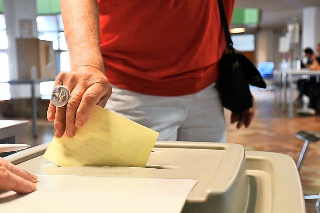 Die Wahllokale in Lörrach sind noch bis 18 Uhr geöffnet.  | Foto: Barbara Ruda