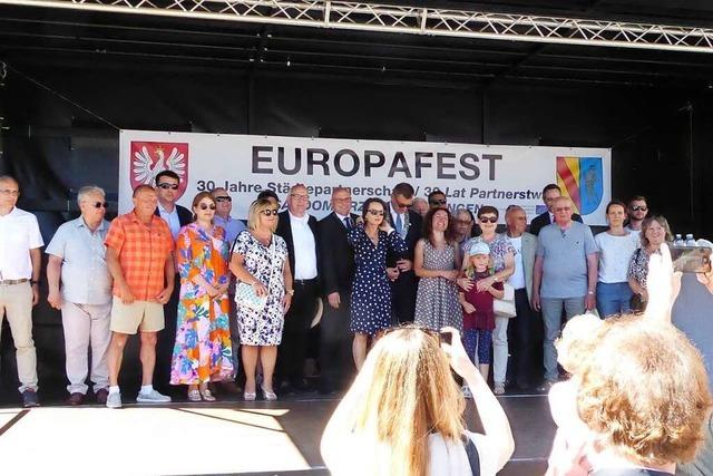 Emmendingen und Sandomierz feiern beim Europafest mit ihren Schwesterstdten