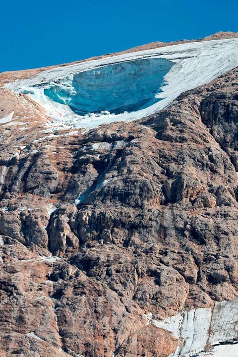 Die Gletscherwand an der Marmolata  | Foto: PIERRE TEYSSOT (AFP)