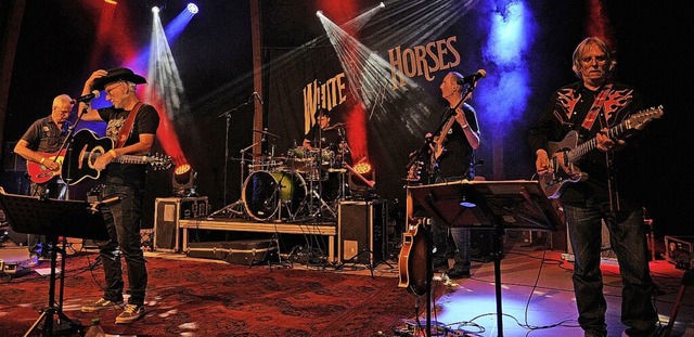 Die Countryband White Horses spielte im Pavillon.   | Foto: Bettina Schaller