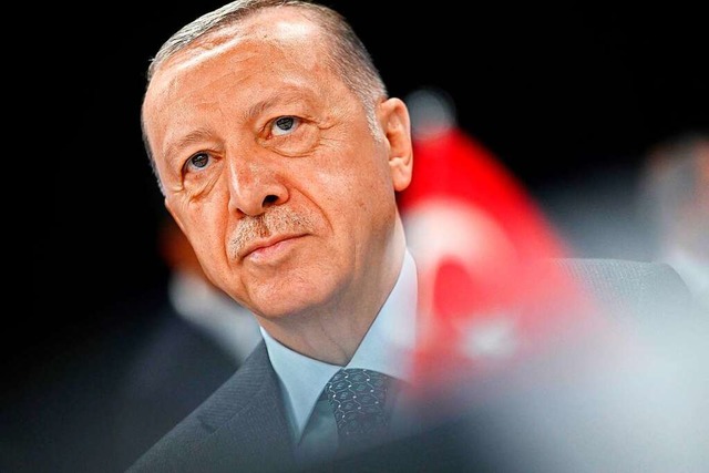 Der trkische Staatschef Recep Tayyip Erdogan  | Foto: GABRIEL BOUYS (AFP)