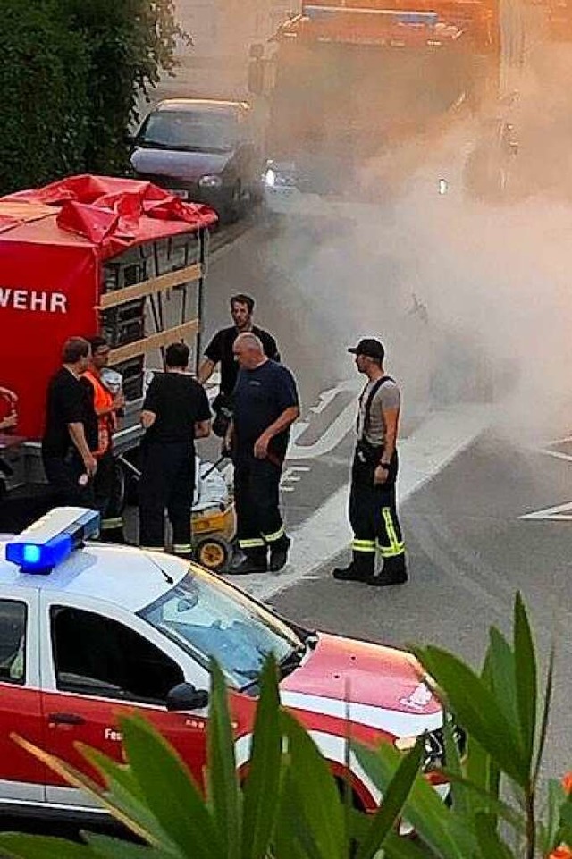 Denzlinger Wehr im Einsatz  | Foto: Hans-Henning Kiefer