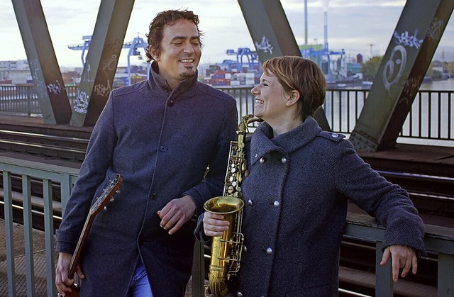 Jazzgitarrist Lukas Roos und Saxophonistin Kerstin Haberecht sind zu Gast.  | Foto: Verein fr Heimatgeschichte