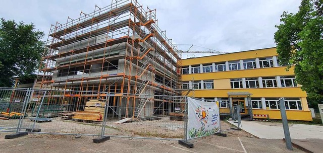 Die Bauarbeiten am Umkircher Kinderbil...auern lnger als ursprnglich geplant.  | Foto: Julius Wilhelm Steckmeister
