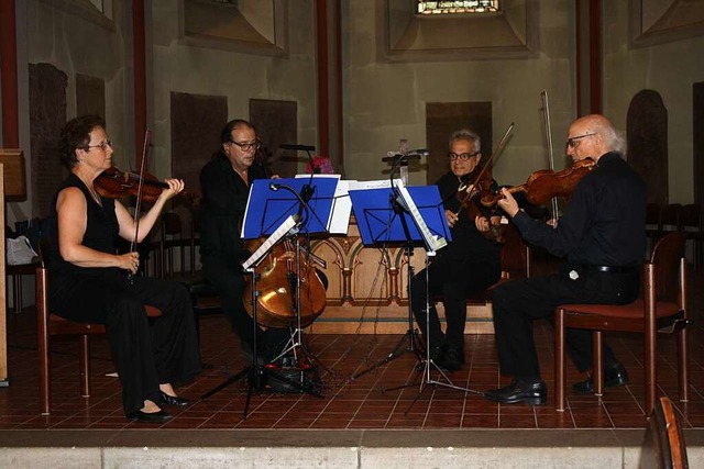 Das Segantini-Quartett in der Evangelischen Stadtkirche in Emmendingen  | Foto: Hildegard Karig