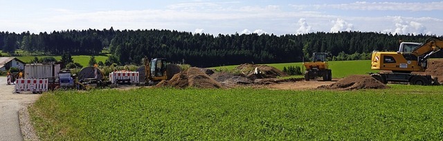 Die Arbeiten zum zweiten Bauabschnitt ... Richtung Wieladingen und Schweikhof.   | Foto: Hans-Jrgen Sackmann