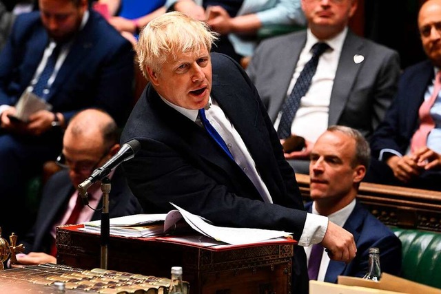 Bislang denkt Boris Johnson nicht an einen Rcktritt.  | Foto: JESSICA TAYLOR (AFP)