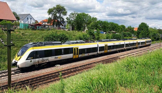 Ein Zug fhrt bei Herrenberg (Kreis Bblingen) auf der Gubahnstrecke.  | Foto: Christian Johner