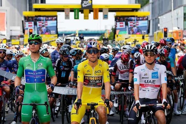 Die Tour de France startet in Dole auf der Avenue de Lahr