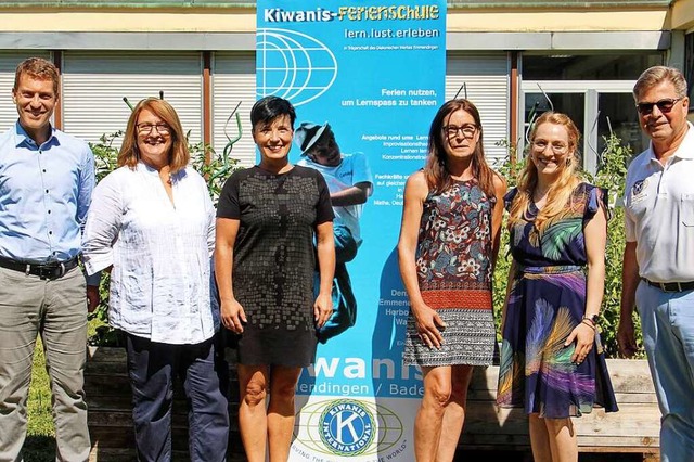 Vorfreude auf die Kiwanis-Ferienschule...zke, Mareike Weiser und Robert Vogels.  | Foto: Ruth Seitz