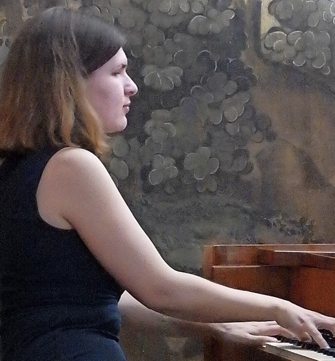 Die Pianistin Ekaterina Polyakova am H... Conrad Graf im Bad Krozinger Schloss.  | Foto: Bianca Flier