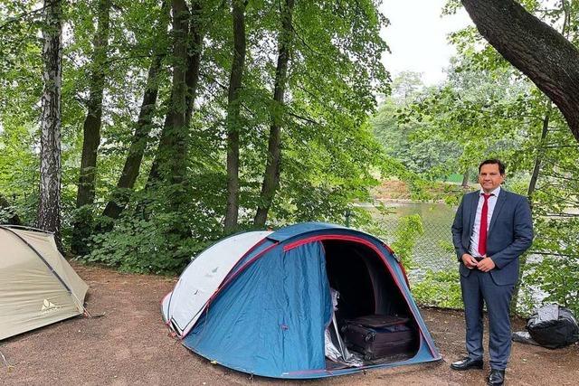 Der Genosse vom Campingplatz: Emmendinger SPD-Politiker Johannes Fechner zeltet in Berlin