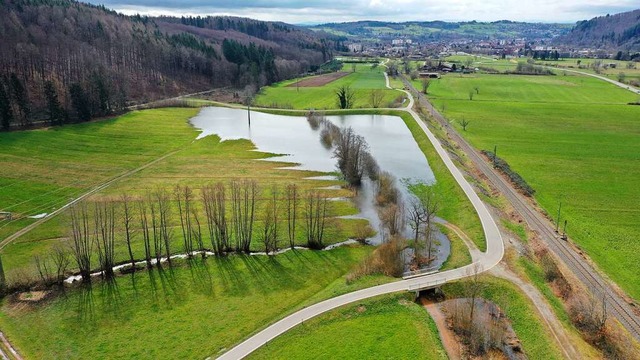 Die Regenrckhaltebecken Fahrnau und R...ei Jahren (siehe Foto) ans Tageslicht.  | Foto: Martin Klabund