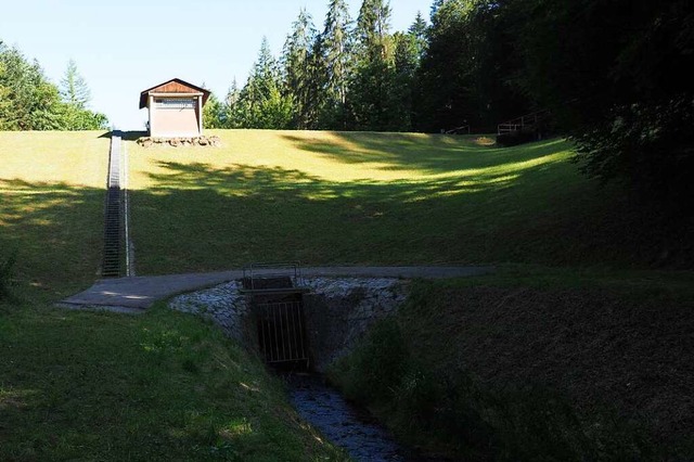 Das Rckhaltebecken Goldbrunnen im Bleichtal  | Foto: Michael Haberer