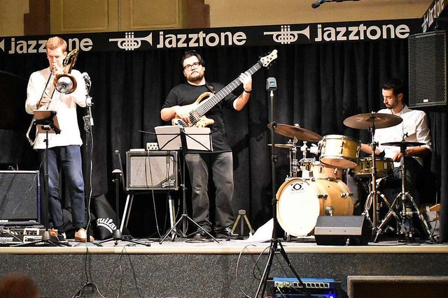 Die Dominik Hoyer Band mit Daniel McAl...lte im Jazztone feinen, modernen Jazz.  | Foto: Thomas Loisl Mink