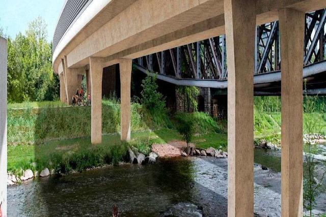 Der Bau der neuen Wiesebrücke in Basel beginnt