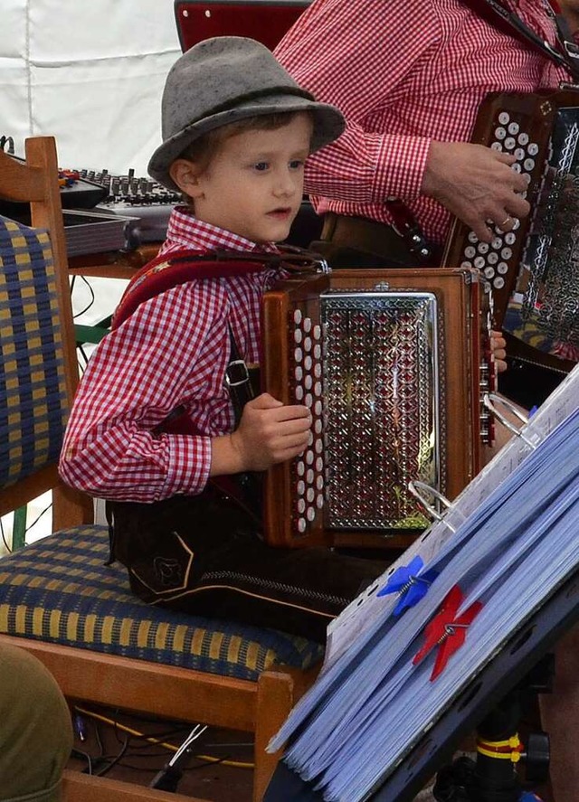 Fabian ist mit sieben Jahren der jngste Spieler.   | Foto: Sonja Niederer