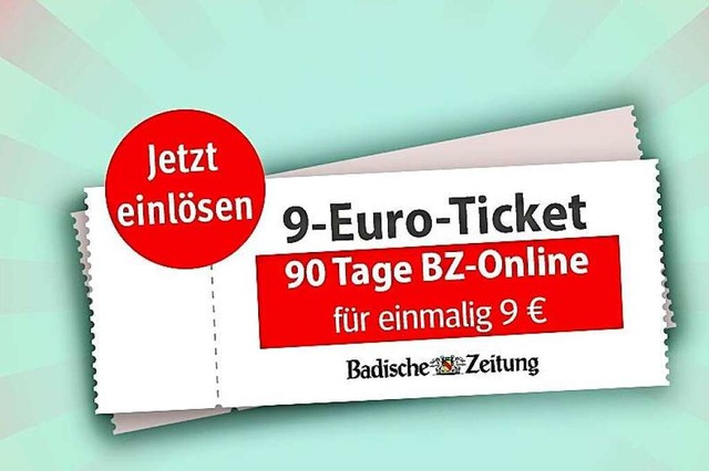 Mit dem 9-Euro-Ticket knnen Neu-Abonn...0 Tage lang fr einmalig 9 Euro lesen.  | Foto: bz