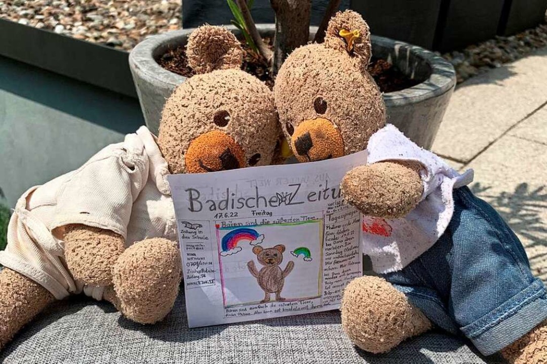 Bär und sein Bruder lesen die Badische Zeitung  | Foto: privat